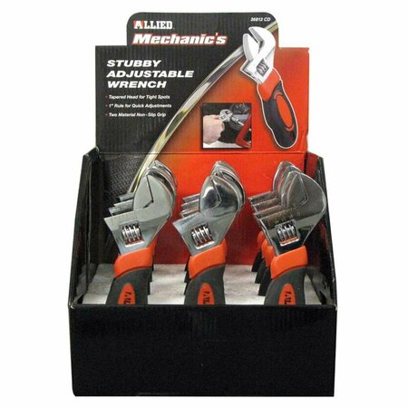 ALLIED Stubby Adjustable Wrench - Counter Display 36812CD